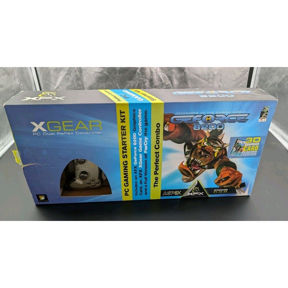 Vtg XFX XGear Controller PS2 PC Compatible NEW w/ Geforce 6200 Empty Box! READ!